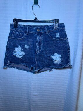 Nature Denim Distressed Jean Shorts Size M